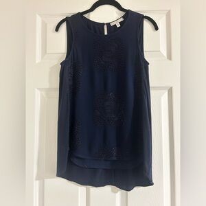 Navy Sleeveless Top by Pale Sky
